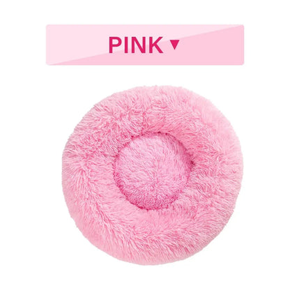 Fluffy Donut Dog Bed  Warm Soft Long Plush - YOUYA PET