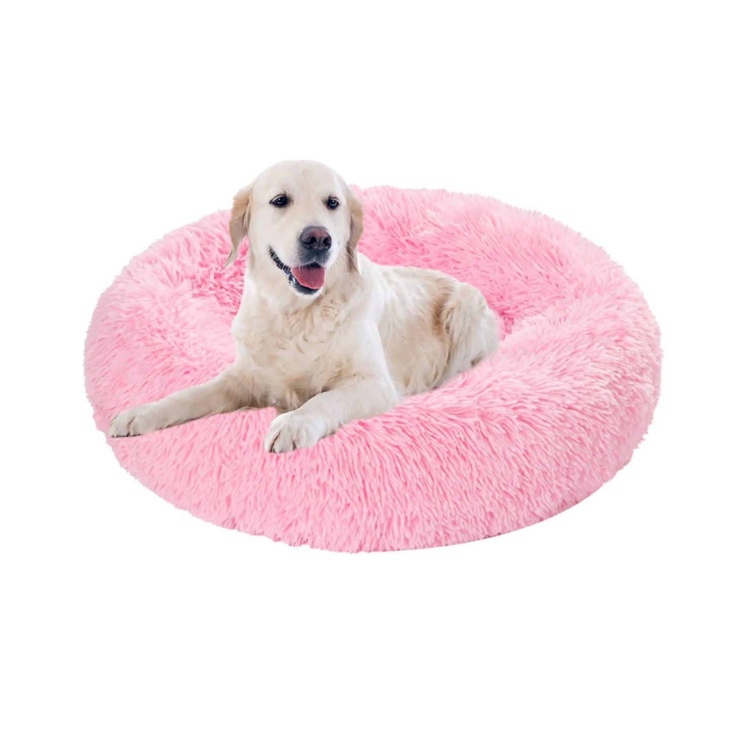 Fluffy Donut Dog Bed  Warm Soft Long Plush - YOUYA PET