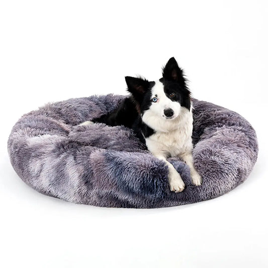 Fluffy Donut Dog Bed  Warm Soft Long Plush - YOUYA PET