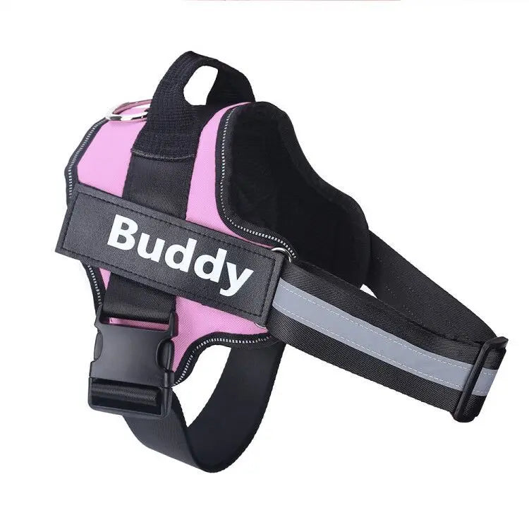 Personalized Dog Harness NO PULL Reflective Breathable Adjustable Pet Harness Vest For Small Large Dog Custom Patch Pet Supplies - YOUYA PET