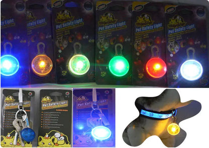 Dog LED glowing pendant necklace Safety puppy Cat Night Light Flashing Collar - YOUYA PET