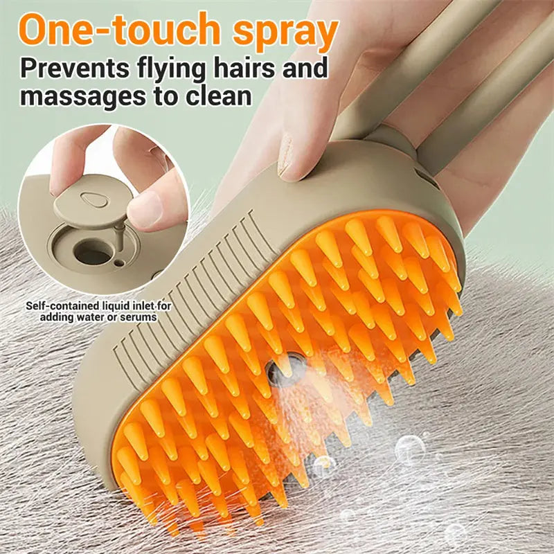 Steam Brush For Cat And Dog 3 In 1 Electric For Massage - YOUYA PET