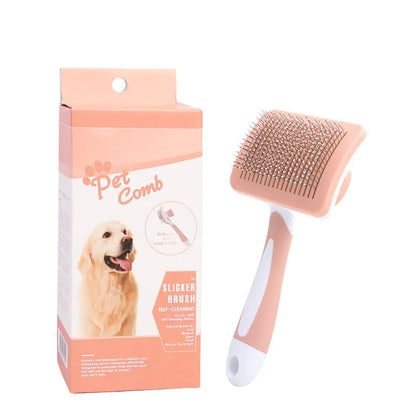 Self Cleaning Slicker Brush Cats Pets One Click Cleaning Function - YOUYA PET