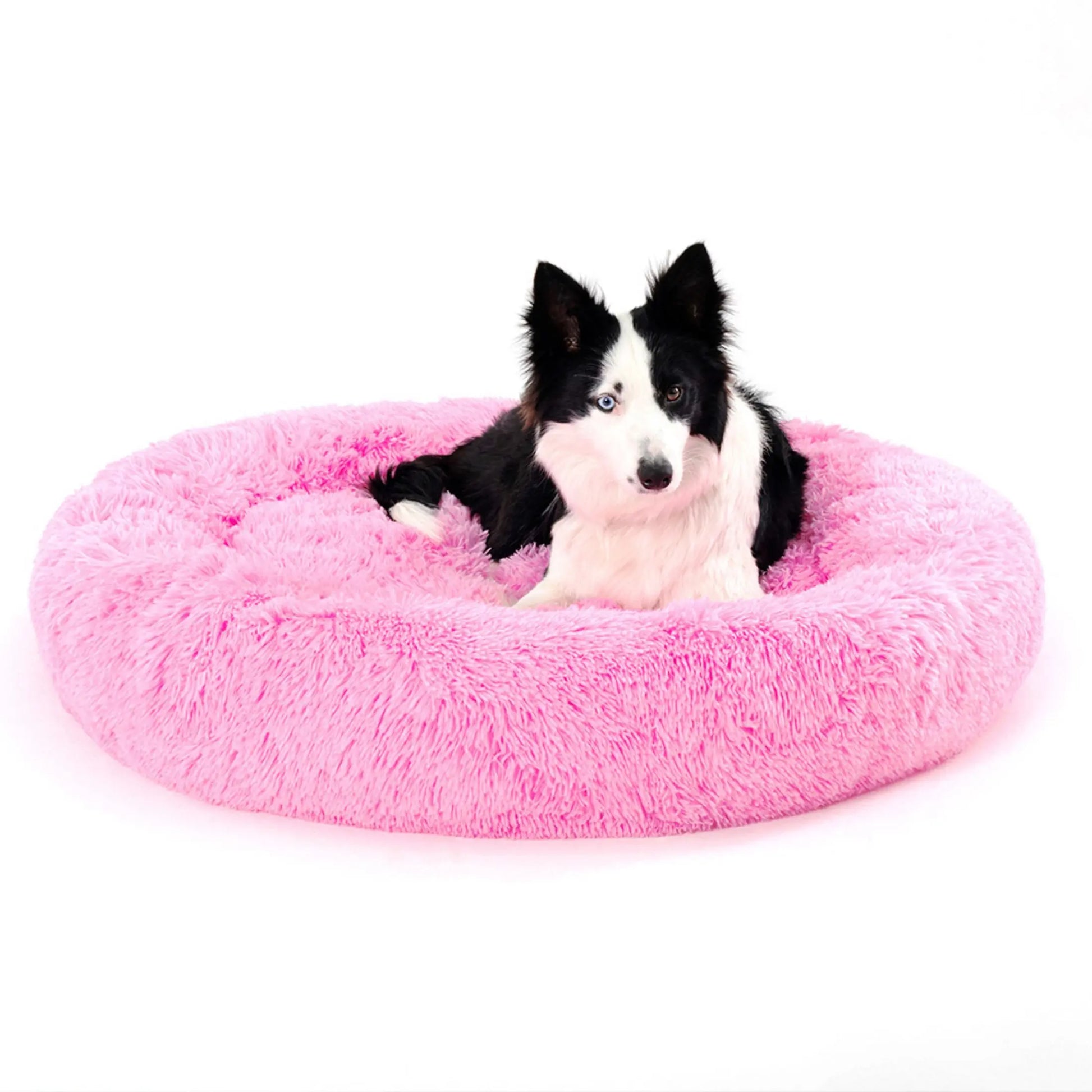 Fluffy Donut Dog Bed  Warm Soft Long Plush - YOUYA PET