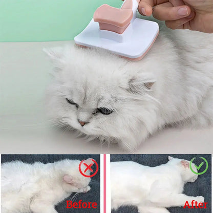 Self Cleaning Slicker Brush Cats Pets One Click Cleaning Function - YOUYA PET