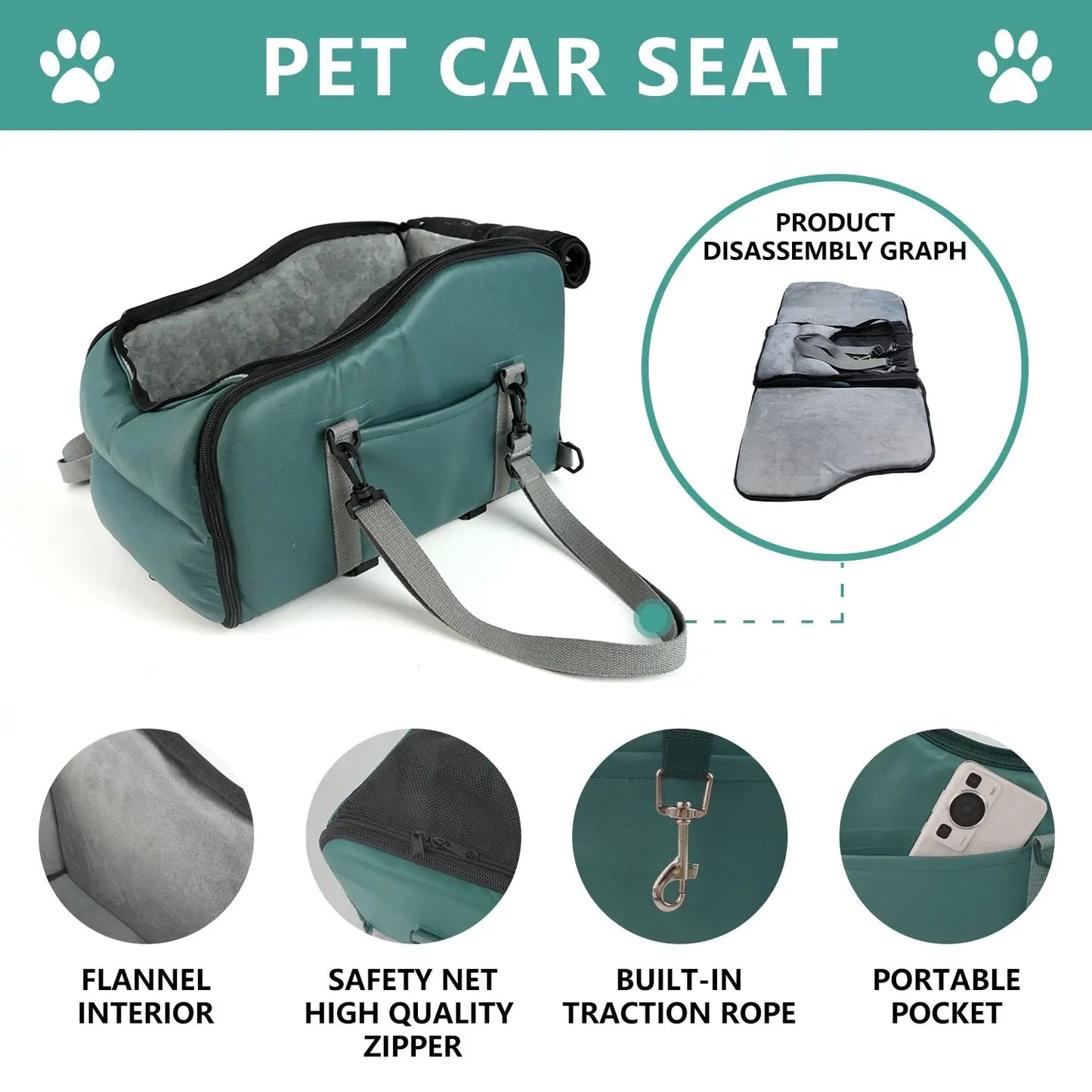 Removable And Washable Car Kennel Portable Car Pet Mat - YOUYA PET