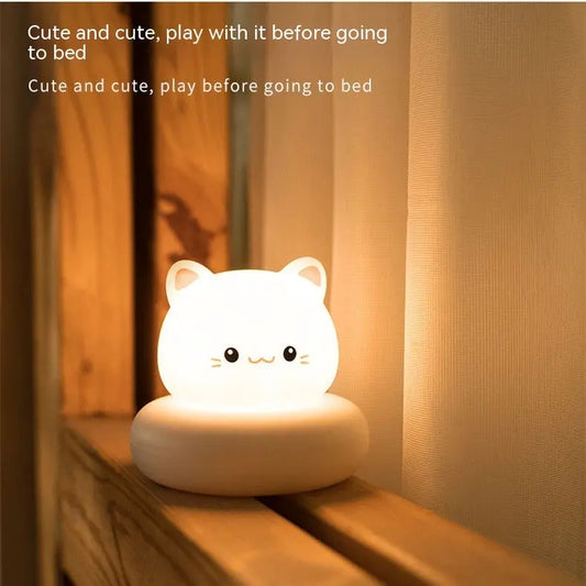 Cute Pet Sleeping Small Night Lamp USB Charging Desktop Pat Touch Induction Lamp - YOUYA PET