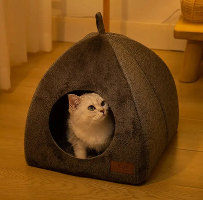 Triangle Cat Nest Closed Warm Thickened Pet Bed - YOUYA PET