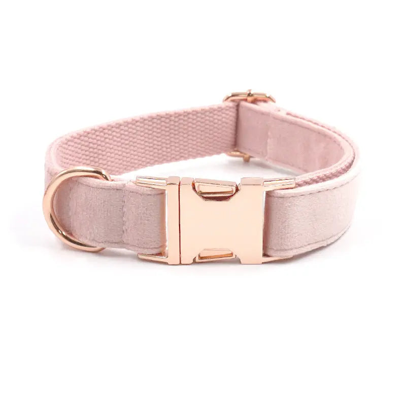 Velvet Rose Gold Pet Collar Leash - YOUYA PET