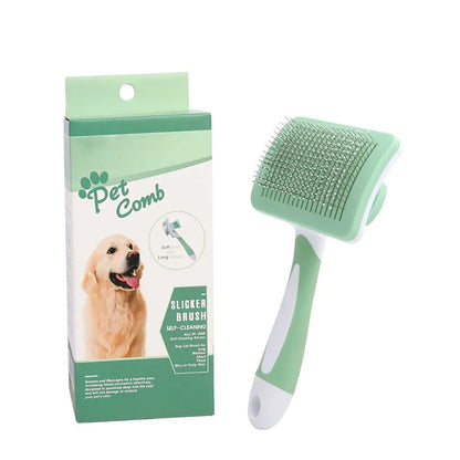 Self Cleaning Slicker Brush Cats Pets One Click Cleaning Function - YOUYA PET