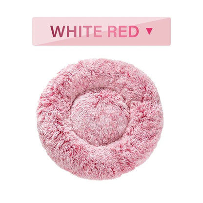 Fluffy Donut Dog Bed  Warm Soft Long Plush - YOUYA PET