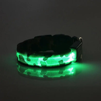 Camouflage pet supplies luminous dog collar - YOUYA PET