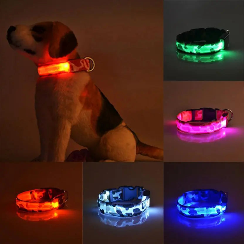 Camouflage pet supplies luminous dog collar - YOUYA PET