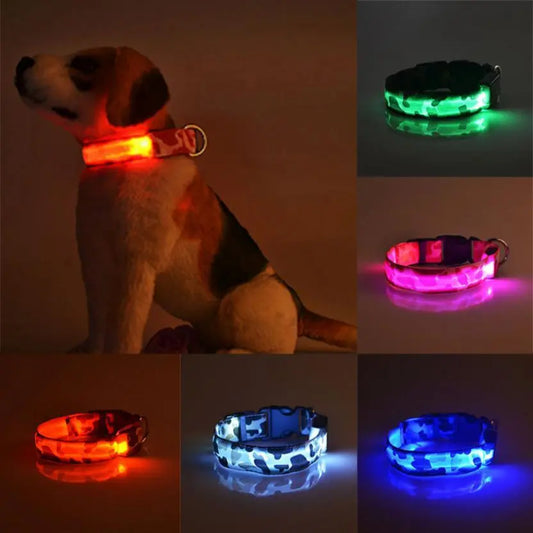 Camouflage pet supplies luminous dog collar - YOUYA PET