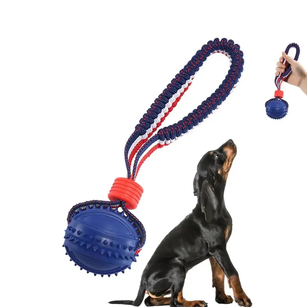 Interactive Dog Toy Ball Interactive Teether With Rope Dog Ball Pet Supplies Chewing Ball Training For Living Room Lake Beach Pets Products - YOUYA PET