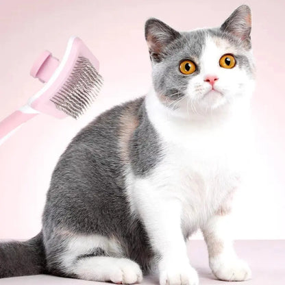 Self Cleaning Slicker Brush Cats Pets One Click Cleaning Function - YOUYA PET