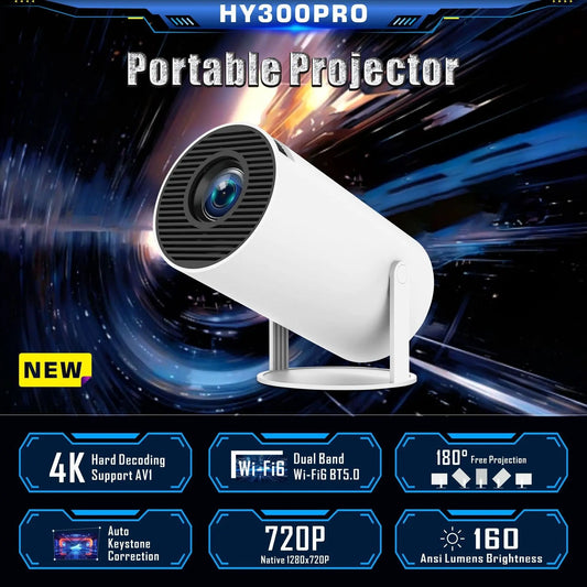 HY300 Pro Projector Home Theatre Entertainment Portable Small Projector YOUYA PET